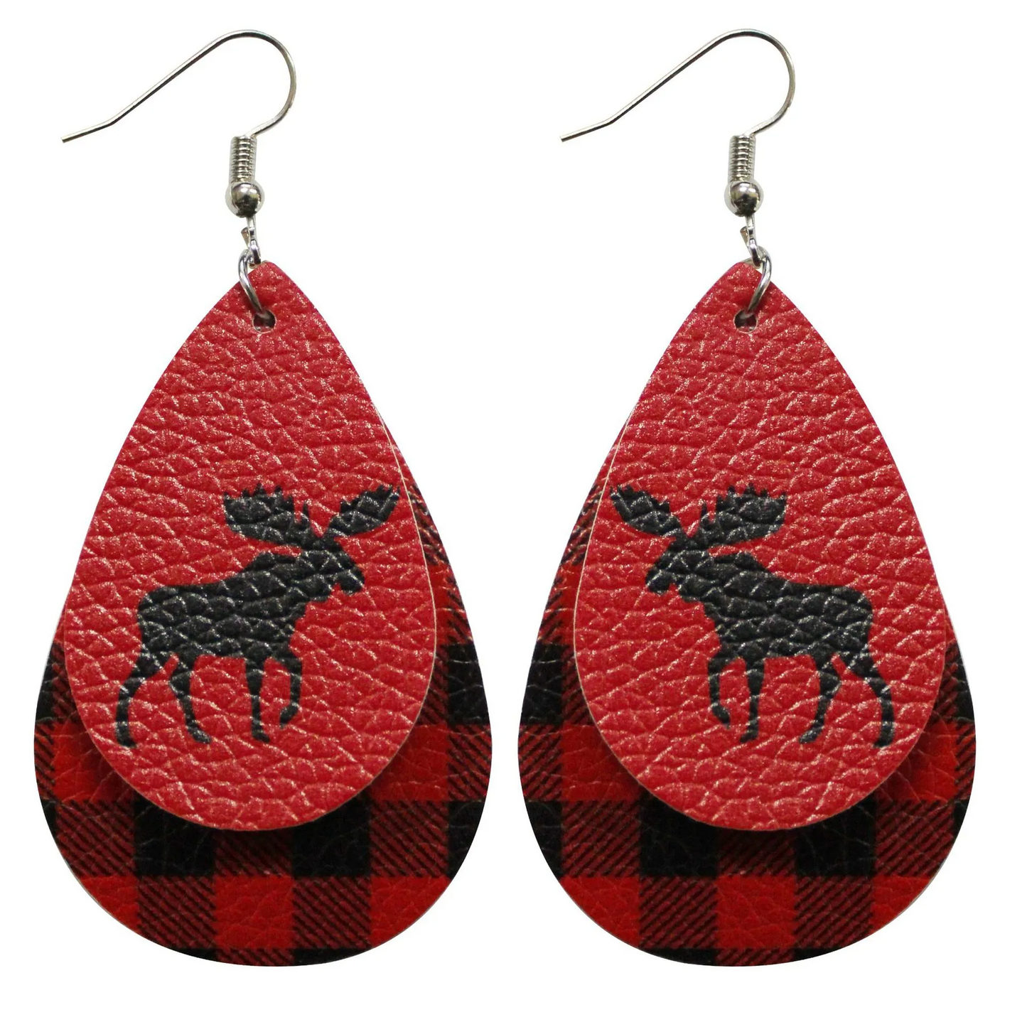 Double Decker Moose Earrings