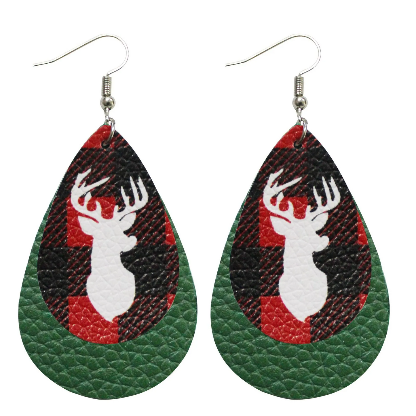 Double Decker Reindeer Dangling Earrings