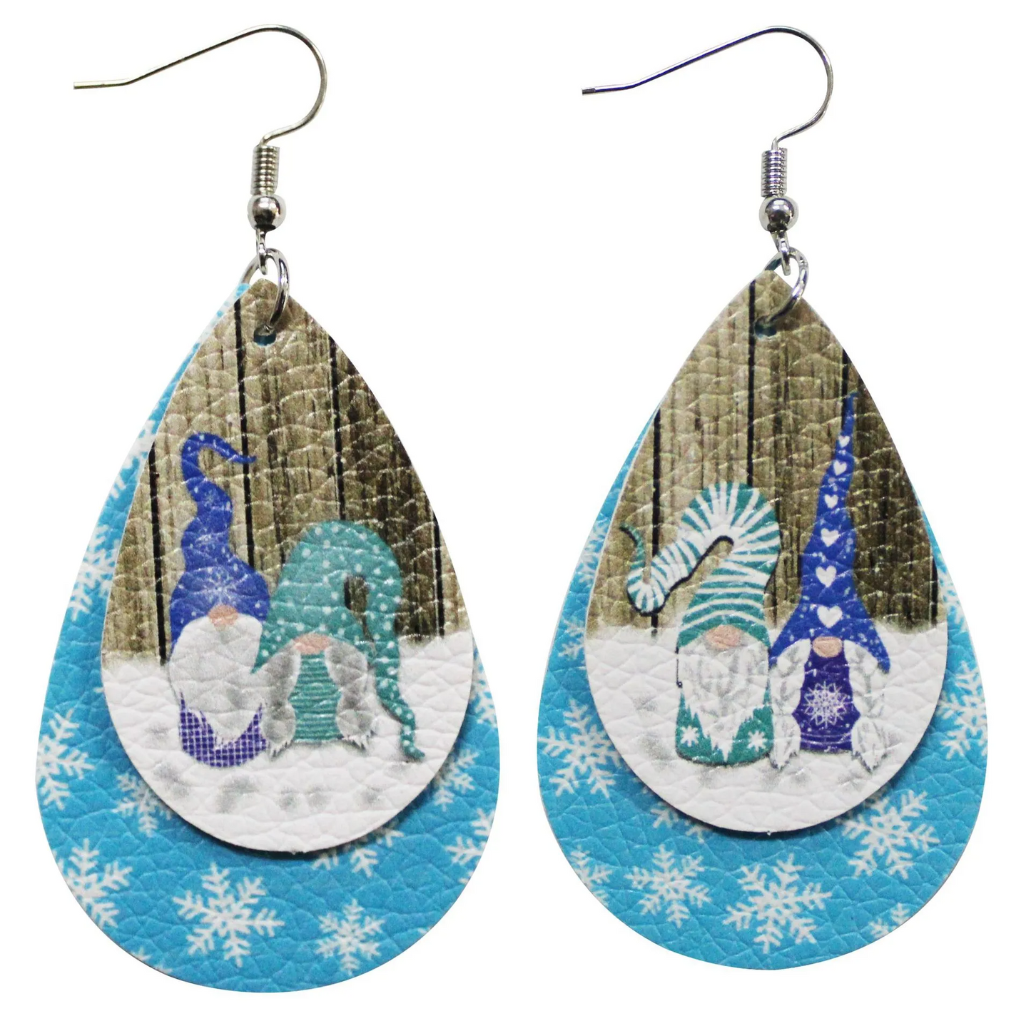 Double Decker Christmas Gnomes with Snowflakes