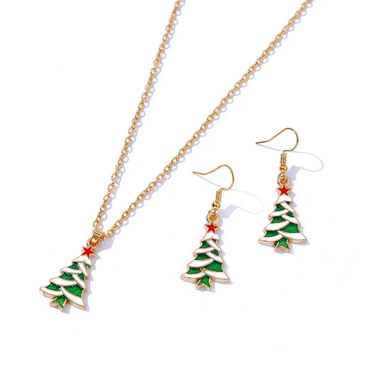 Christmas Tree Set with snow