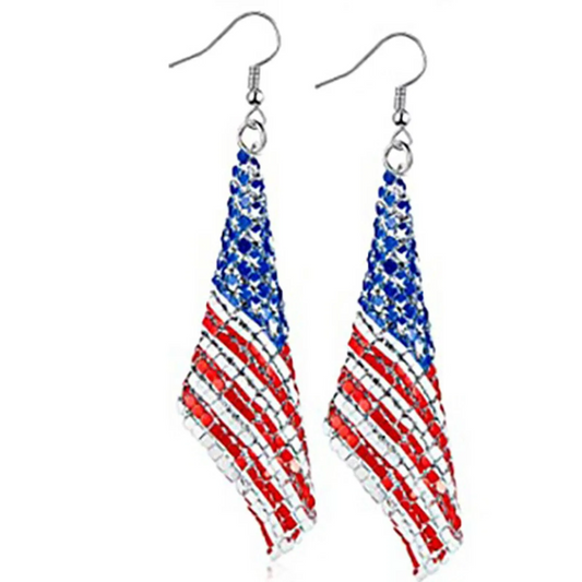 Flag Dangling Earrings