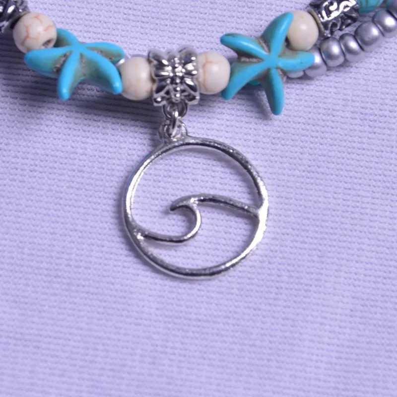 starfish and pendant anklet